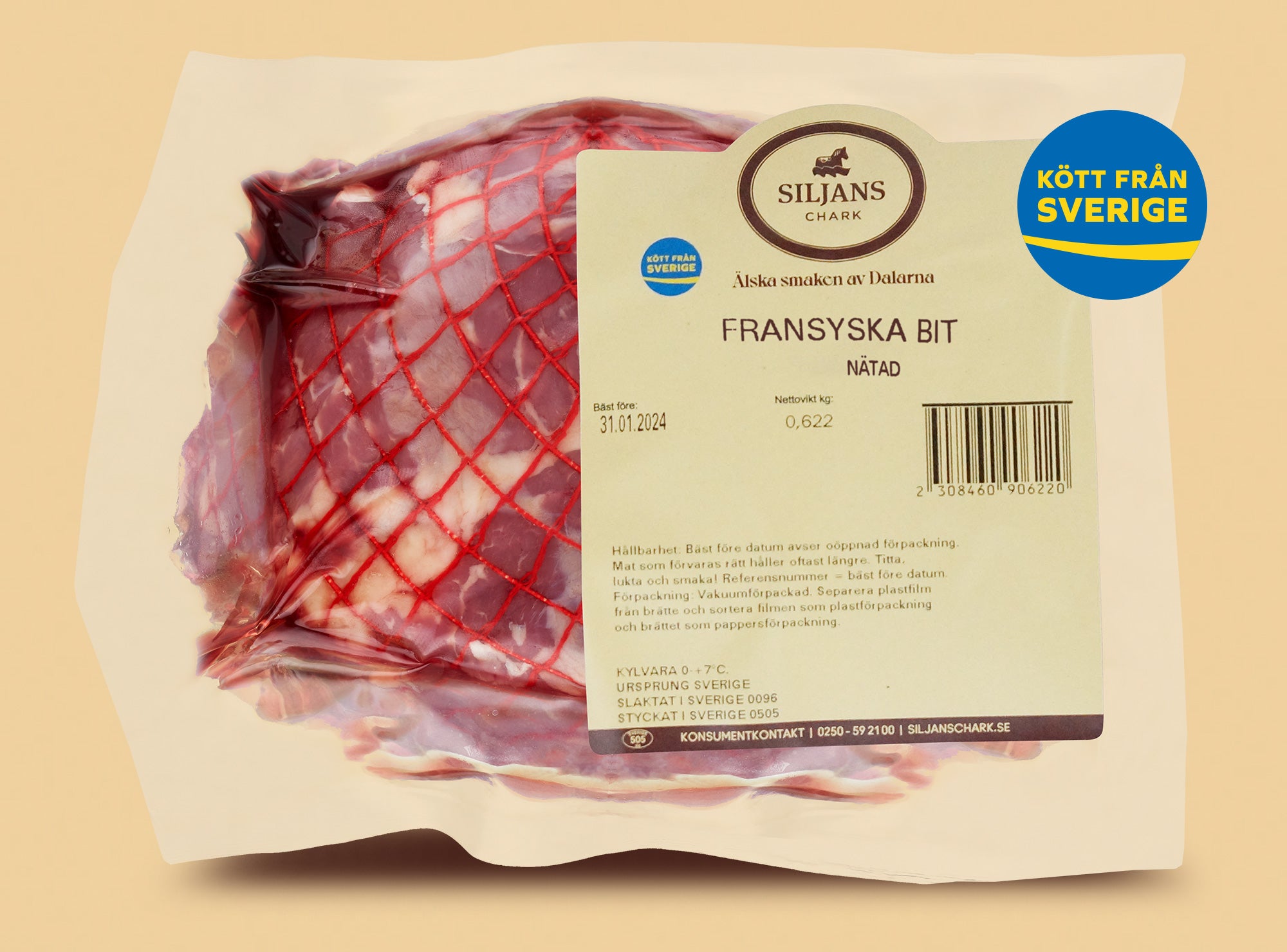 Nötstek av fransyska, nätad