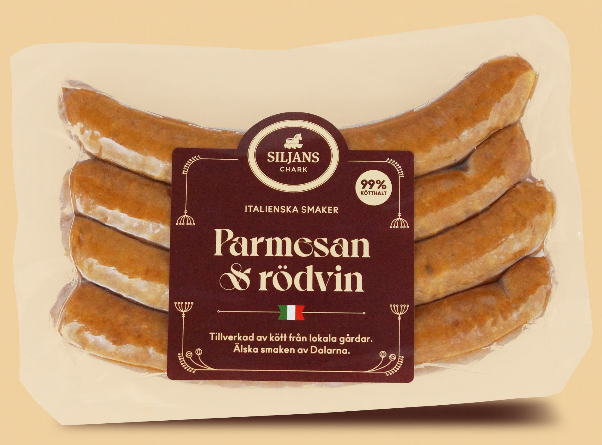 Parmesan- & rödvinskorv