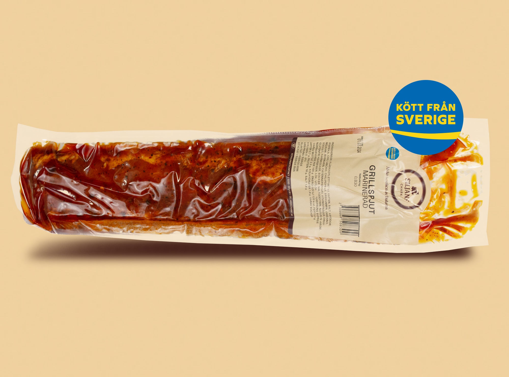 Grillspjut, marinerad