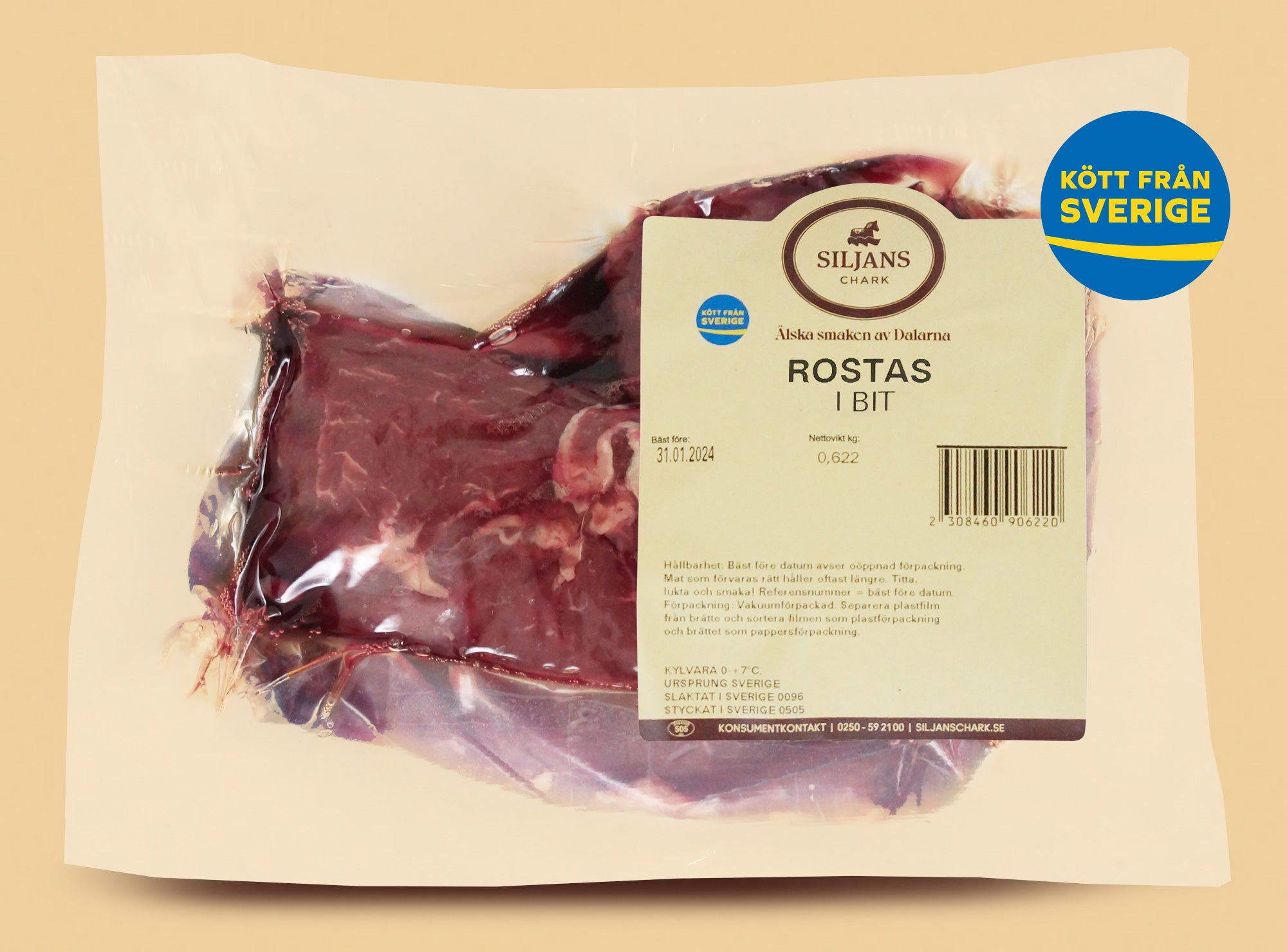 Rostas av rostbiff, bit